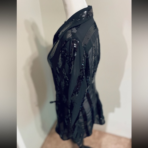 Le Chateau Draped Sequin Blouse Dress - Picture 5 of 5